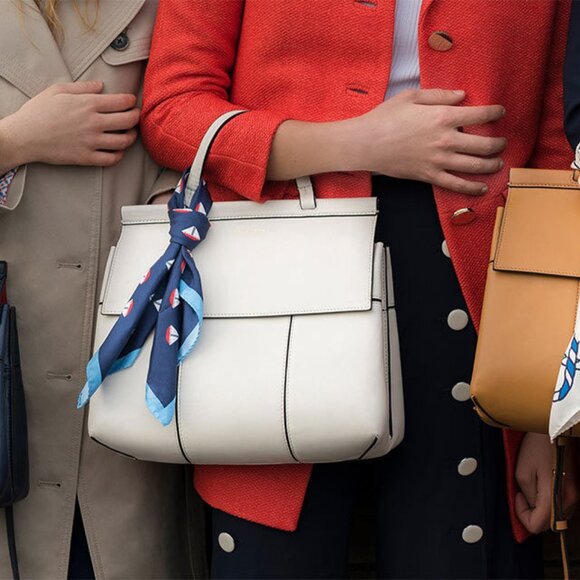 Beautiful Tory Burch T Block Satchel Like New - Picture 2 of 7